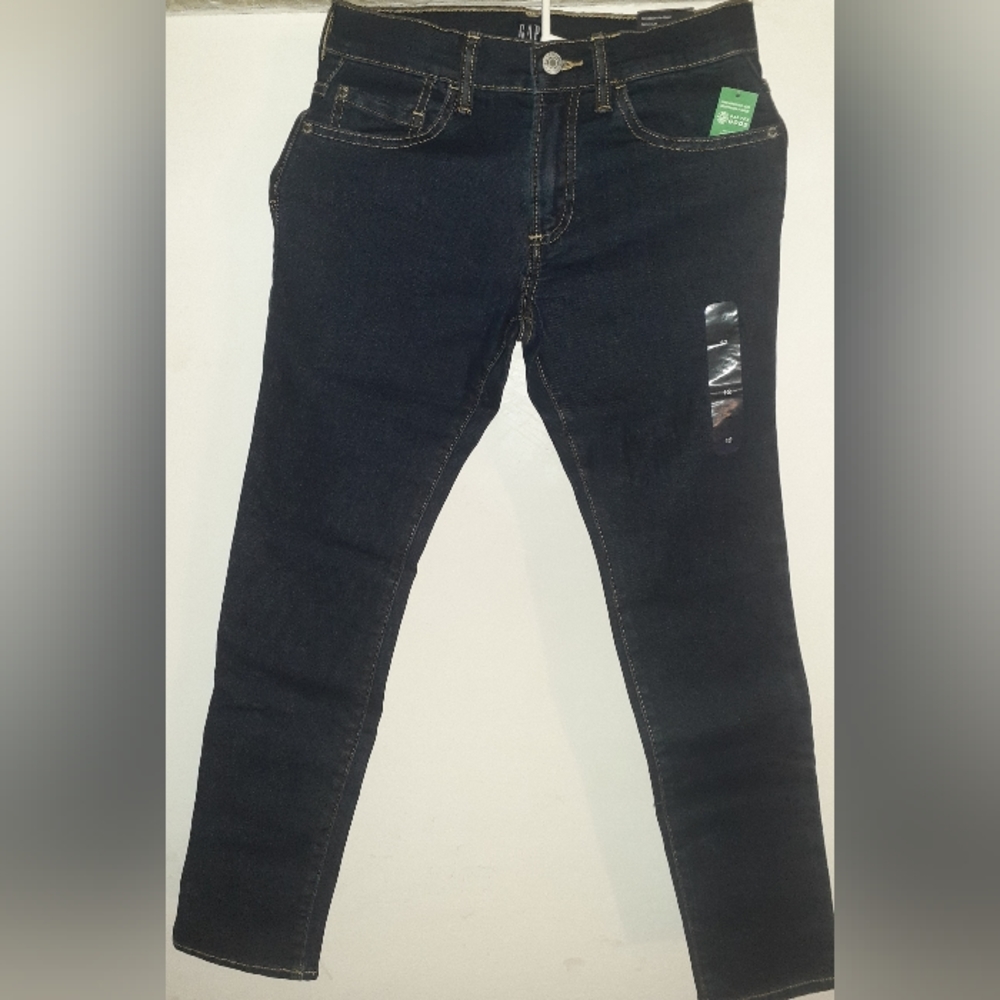 Gap boys skinny stretch jeans size 12 dark blue
